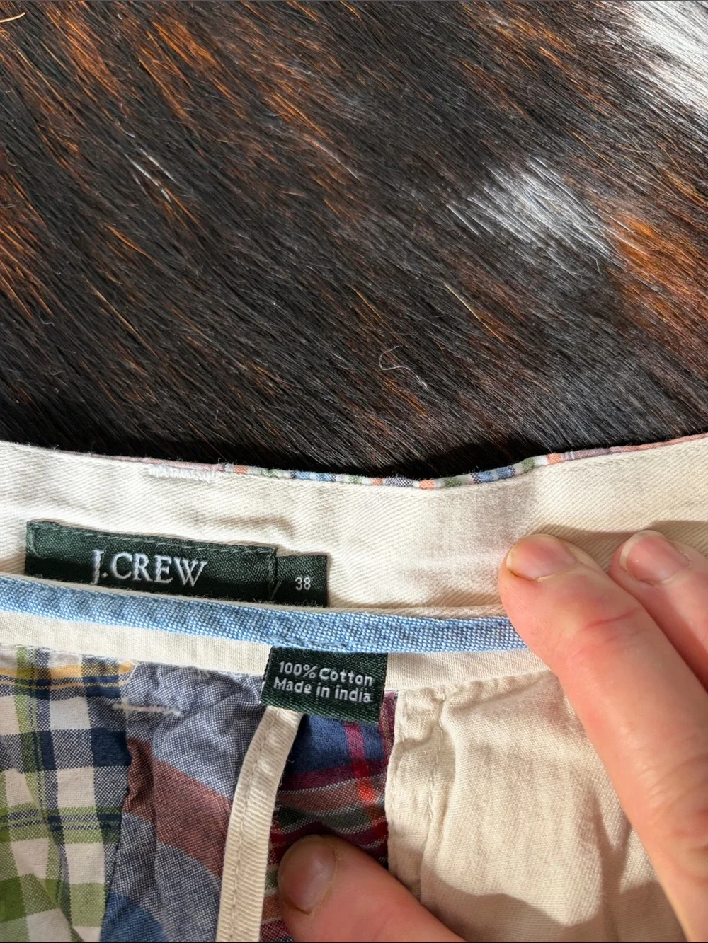 J. Crew Men's Multi-Color Patchwork Madras Shorts